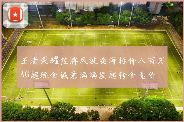 王者荣耀挂牌风波花海标价八百万AG超玩会诚意满满发起转会竞价